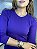 Blusa Manga Longa Decote Redondo Roxa Eliete - Imagem 2