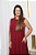 Vestido Midi Evasê Estela Vinho - Imagem 4