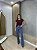 Tshirt Feminina Decote Redondo Vinho Laço Strass - Imagem 2
