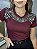 Tshirt Feminina Decote Redondo Vinho Nadia - Imagem 3