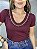 Tshirt Feminina Decote V Vinho Yara - Imagem 2