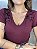 Tshirt Feminina Decote V Vinho Ingrid - Imagem 1