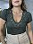 Tshirt Feminina Decote V Verde Queila - Imagem 1