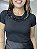 Tshirt Feminina Decote Redondo Preta Samira - Imagem 1