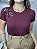Tshirt Feminina Decote Redondo Vinho Soraya - Imagem 1