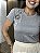 Tshirt Feminina Decote Redondo Cinza Mescla Aurea - Imagem 1