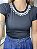 Tshirt Feminina Decote Redondo Preta Dalva - Imagem 1