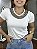 Tshirt Feminina Decote Redondo Off White Jasmine - Imagem 1