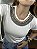 Tshirt Feminina Decote Redondo Off White Jasmine - Imagem 2