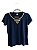 Tshirt Feminina Decote Redondo Azul Marinho Cintia - Imagem 1