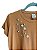 Tshirt Feminina Decote Redondo Caramelo Clarice - Imagem 2