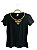 Tshirt Feminina Decote Redondo Preta Cintia - Imagem 1