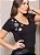 Tshirt Feminina Decote V Preta Áurea - Imagem 3