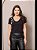 Tshirt Feminina Decote V Preta Áurea - Imagem 4