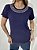 Tshirt Decote Redondo Azul Marinho Débora - Imagem 1