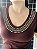 Tshirt Feminina Decote V Marrom Yara - Imagem 2