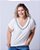 Blusa Soltinha Decote V Off White Thayla - Imagem 2