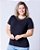 Tshirt Feminina Decote Redondo Preta Otavia chatom ouro velho - Imagem 2