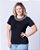 Tshirt Feminina Decote Redondo Preta Maya - Imagem 4