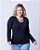 Blusa Manga Longa Decote Redondo Preto Ally - Imagem 3