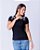 Tshirt Feminina Decote Redondo Preta Mavie - Imagem 5