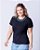 Tshirt Feminina Decote Redondo Preta Elen - Imagem 3