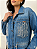 Jaqueta Jeans Oversize Bordadao Bolsos - Imagem 1