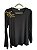 Blusa Feminina Manga Longa Preta Soraya - Imagem 2