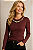 Blusa Feminina Manga Longa Marrom Ally - Imagem 1