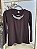 Blusa Feminina Manga Longa Marrom Ally - Imagem 3