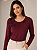 Blusa Feminina Manga Longa Vinho Ingrid - Imagem 1