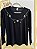 Blusa Feminina Manga Longa Preta Meg - Imagem 2