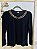 Blusa Feminina Manga Longa Preta Majestade - Imagem 3