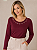 Blusa Feminina Manga Longa Vinho Mandy - Imagem 1