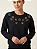 Moletom Feminino Preto Constelação Floral - Imagem 1