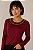 Blusa Feminina Manga Longa Vinho Monique - Imagem 1