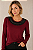 Blusa Feminina Manga Longa Vinho Donatella - Imagem 1