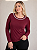 Blusa Feminina Manga Longa Vinho Alessa - Imagem 1