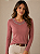 Blusa Manga Longa Decote Redondo Rosé Duquesa - Imagem 1