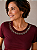 Tshirt Feminina Decote Redondo Vinho Duquesa - Imagem 1