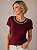 Tshirt Feminina Decote Redondo Vinho Alessa - Imagem 2