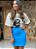 Saia Laura em Courino Premium - Azul - Imagem 3