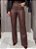 Calça Elegance Wide Leg em Couro PU com Lycra Corte Reto - Imagem 10
