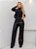 Calça Elegante Couro PU com Lycra Corte Reto - Imagem 3