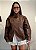 Jaqueta Oversized com Gola em Couro PU Premium - Imagem 1