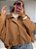 Jaqueta Oversized com Barra Bolonê em Suede - Imagem 1