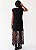 Vestido Midi Canelado sem Mangas Modelo Reto com Renda Chantilly - Imagem 3
