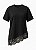 Camiseta Baby Assimétrica Renda Chantilly - Imagem 1