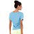 Blusa T-shirt Feminina Skin Decote Canoa Silk Azul ALTO GIRO - Imagem 2