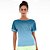 Blusa T-shirt Feminina Skin Decote Canoa Silk Azul ALTO GIRO - Imagem 1